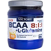 BCAA 8:1:1 + Glutamina 500g- Sabor Naranja. Con un plus de vitamina B6. Recuperación y Protección al más alto nivel